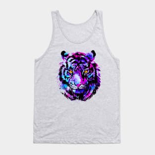 Vintage Tiger - Retro Tiger Purple Tank Top